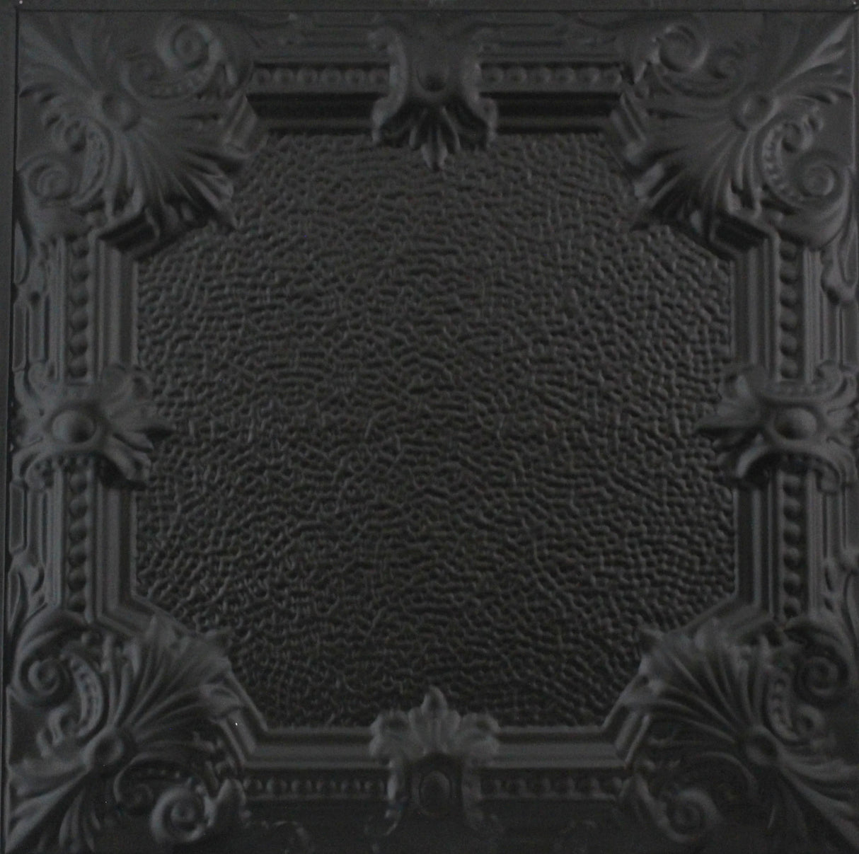Metal Ceiling Tiles | Pattern 136 | Pebble Renaissance - Matte Black - Metal Ceiling Express