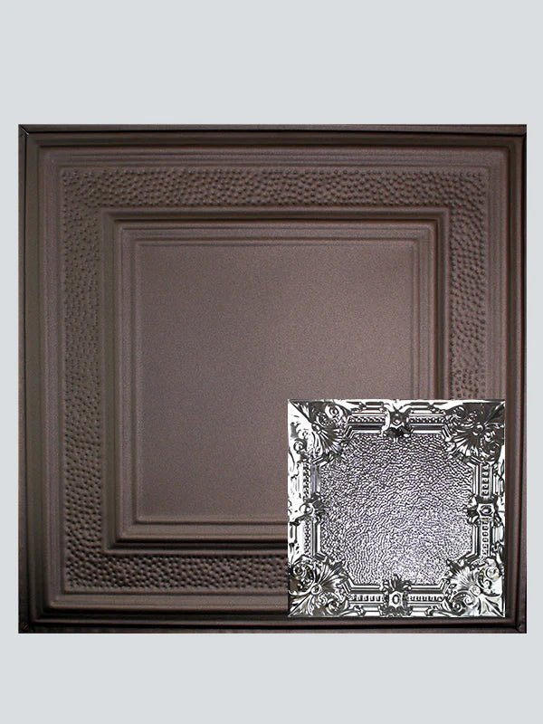 Metal Ceiling Tiles | Pattern 136 | Pebble Renaissance - Oil-Rubbed Bronze - Metal Ceiling Express