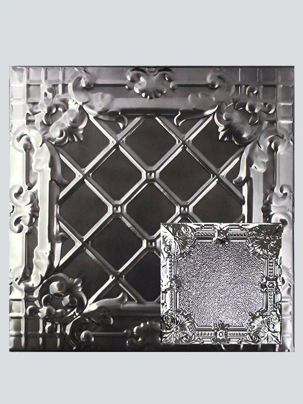 Metal Ceiling Tiles | Pattern 136 | Pebble Renaissance - Smoke - Metal Ceiling Express