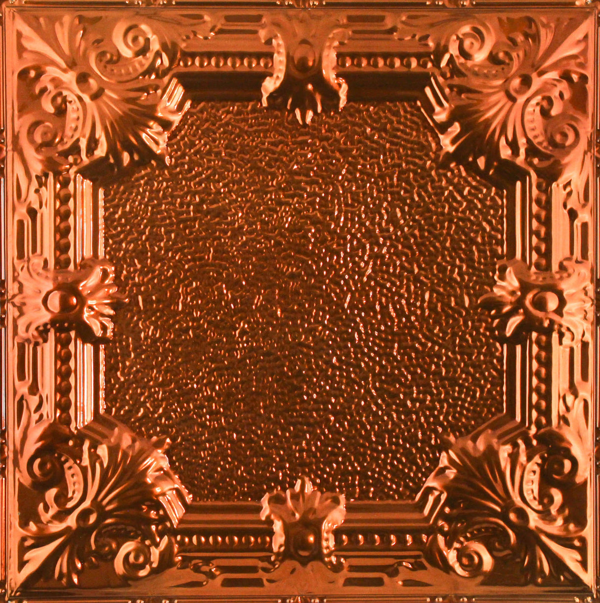 Metal Ceiling Tiles | Pattern 136 | Pebble Renaissance - Transparent Copper - Metal Ceiling Express