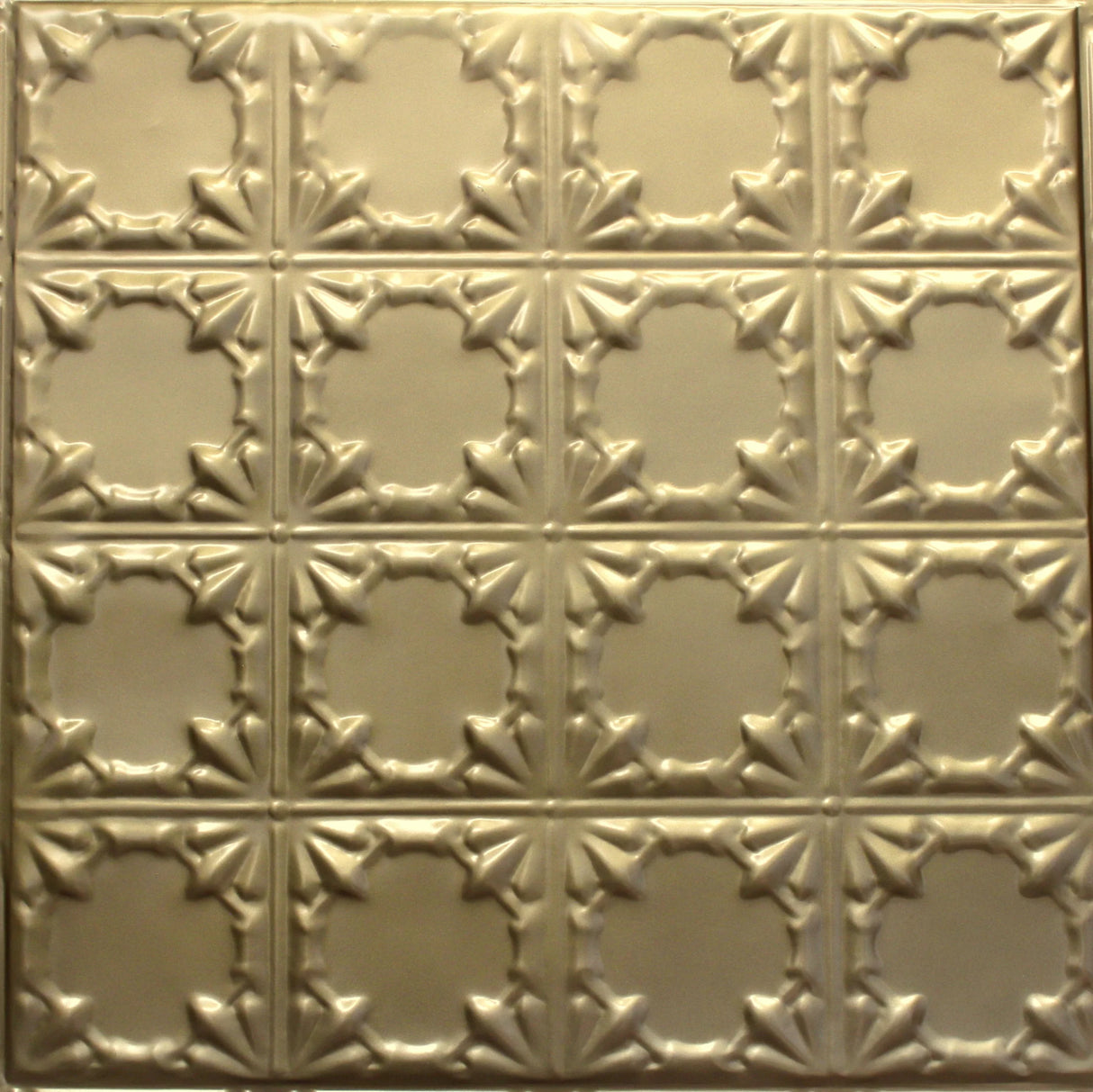 Metal Ceiling Tiles | Pattern 137 | Gothic Prominence - Antique Brass - Metal Ceiling Express