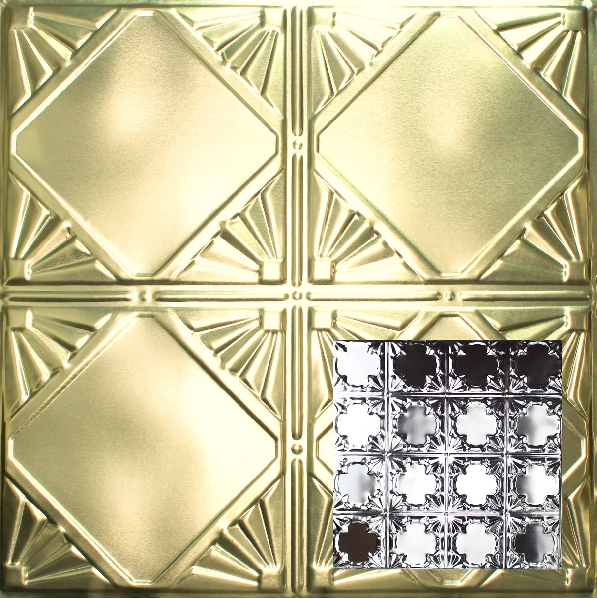 Metal Ceiling Tiles | Pattern 137 | Gothic Prominence - Antique Clear - Metal Ceiling Express