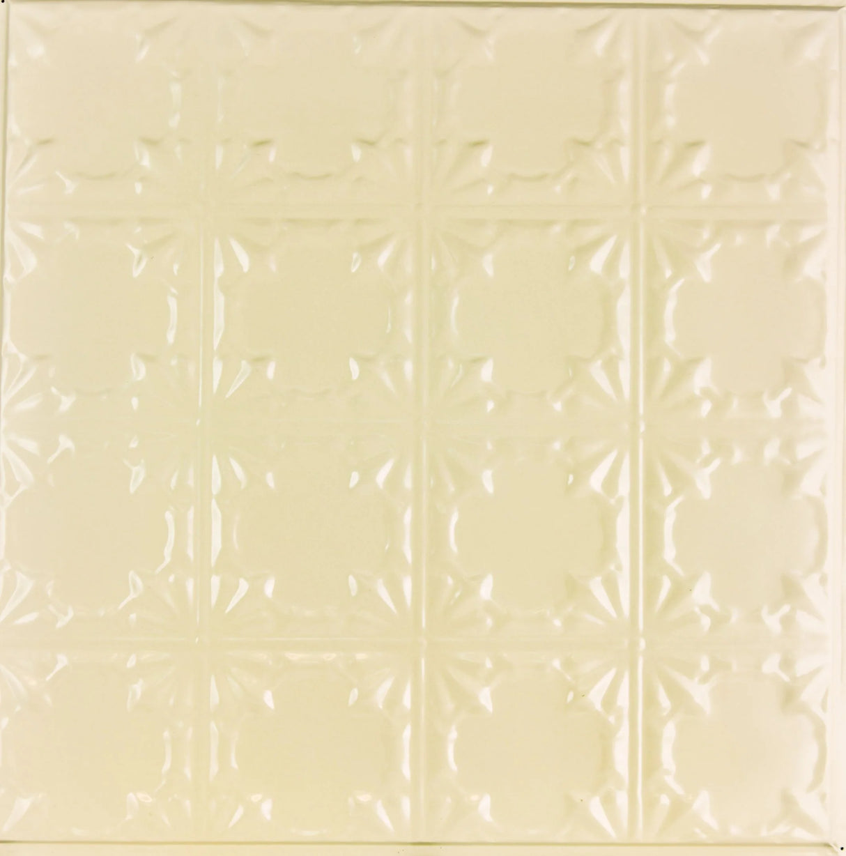 Metal Ceiling Tiles | Pattern 137 | Gothic Prominence - Crisp Linen - Metal Ceiling Express