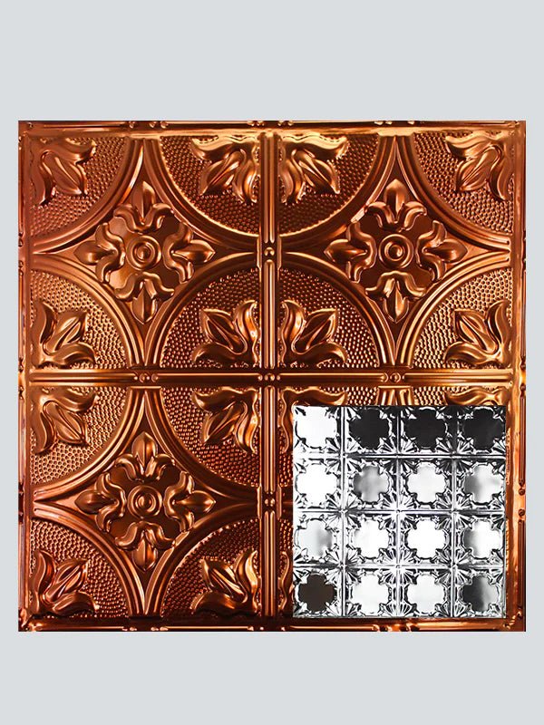 Metal Ceiling Tiles | Pattern 137 | Gothic Prominence - Transparent Copper - Metal Ceiling Express