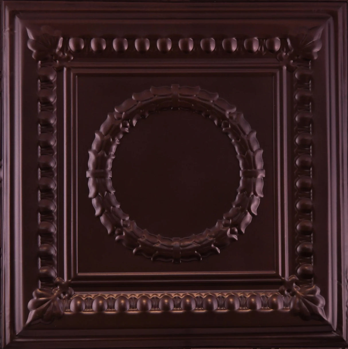 Metal Ceiling Tiles | Pattern 107 | Circular Heritage - Maple Bronze - Metal Ceiling Express