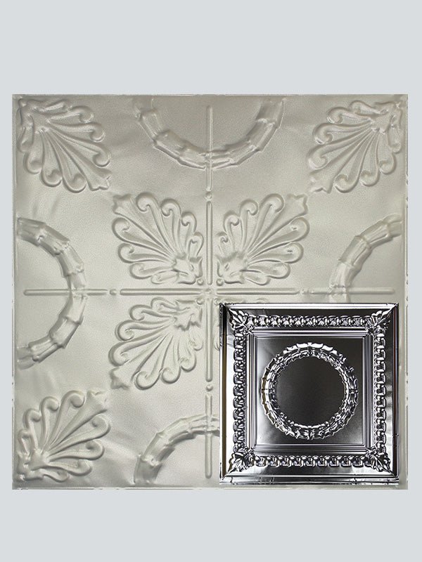 Metal Ceiling Tiles | Pattern 107 | Circular Heritage - Nickel Vein - Metal Ceiling Express