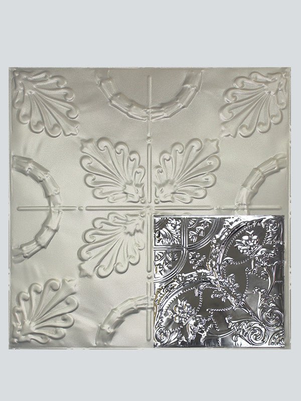 Metal Ceiling Tiles | Pattern 109 | Gothic Medallion - Nickel Vein - Metal Ceiling Express