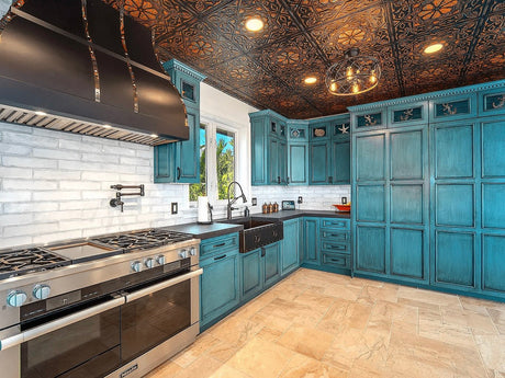 Rustic Tin Backsplash: Bringing Warm Character to Your Kitchen - Metal Ceiling Express