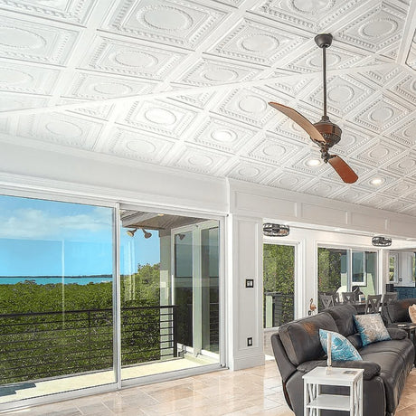 Transform Your Living Room With Classic Tin Tile Drop Ceilings - Metal Ceiling Express