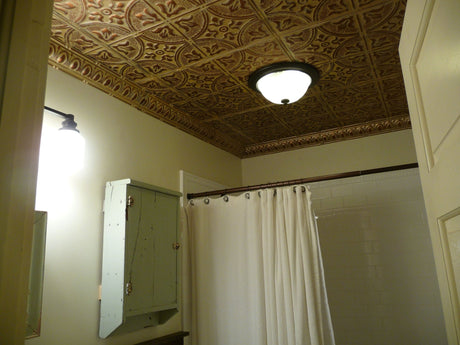 Laundry Room Tile Backsplash Ideas Using Tin Panels - Metal Ceiling Express