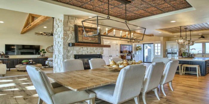 Dining Room Inspiration: Elegance Meets Functionality with Tin Ceilings - Metal Ceiling Express