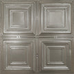 Pattern 101 Classic Four Square tin ceiling tile — Aluminum finish