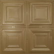 Pattern 101 Classic Four Square tin ceiling tile — Antique Brass finish