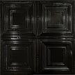 Pattern 101 Classic Four Square tin ceiling tile — Mirror Black finish