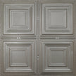 Pattern 101 Classic Four Square tin ceiling tile — Nickel Vein finish