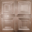 Pattern 101 Classic Four Square tin ceiling tile — Penny Pearl finish