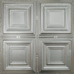 Pattern 101 Classic Four Square tin ceiling tile — Silver finish