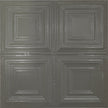 Pattern 101 Classic Four Square tin ceiling tile — Steel Vein finish