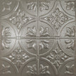 Pattern 102 Fleur-De-Lis 12in. tin ceiling tile — Aluminum finish