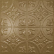 Pattern 102 Fleur-De-Lis 12in. tin ceiling tile — Antique Brass finish