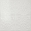 Pattern 102 Fleur-De-Lis 12in. tin ceiling tile — Antique White finish