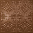 Pattern 102 Fleur-De-Lis 12in. tin ceiling tile — Classic Copper finish