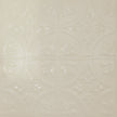 Pattern 102 Fleur-De-Lis 12in. tin ceiling tile — Crisp Linen finish