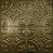 Pattern 102 Fleur-De-Lis 12in. tin ceiling tile — Gold Vein finish