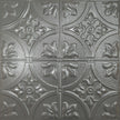 Pattern 102 Fleur-De-Lis 12in. tin ceiling tile — Gun Metal Grey finish