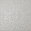 Pattern 102 Fleur-De-Lis 12in. tin ceiling tile — Matte White finish