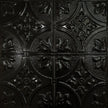 Pattern 102 Fleur-De-Lis 12in. tin ceiling tile — Mirror Black finish