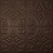 Pattern 102 Fleur-De-Lis 12in. tin ceiling tile — Oil-Rubbed Bronze finish