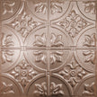 Pattern 102 Fleur-De-Lis 12in. tin ceiling tile — Penny Pearl finish