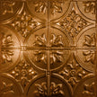 Pattern 102 Fleur-De-Lis 12in. tin ceiling tile — Transparent Copper finish