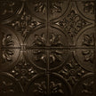 Pattern 102 Fleur-De-Lis 12in. tin ceiling tile — Umber Bronze finish