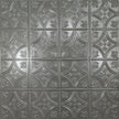 Pattern 103 Fleur-De-Lis 6in. tin ceiling tile — Gun Metal Grey finish