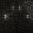Pattern 103 Fleur-De-Lis 6in. tin ceiling tile — Mirror Black finish