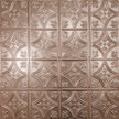Pattern 103 Fleur-De-Lis 6in. tin ceiling tile — Penny Pearl finish