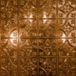 Pattern 103 Fleur-De-Lis 6in. tin ceiling tile — Transparent Copper finish