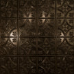Pattern 103 Fleur-De-Lis 6in. tin ceiling tile — Umber Bronze finish