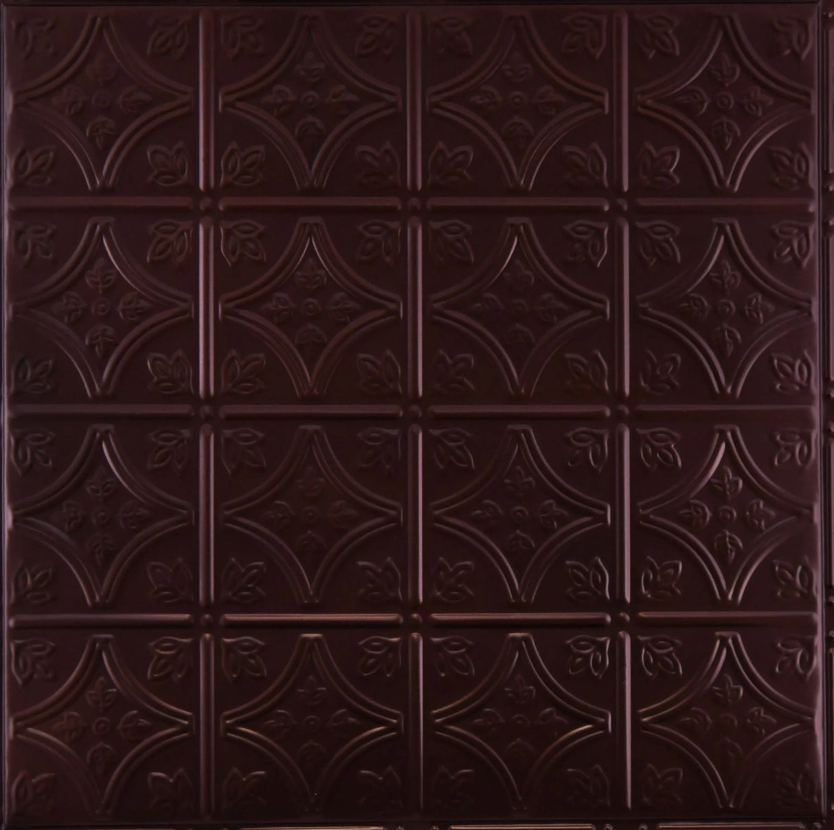 Metal Ceiling Tiles | Pattern 103 | FleurDeLis 6in - Maple Bronze - Metal Ceiling Express