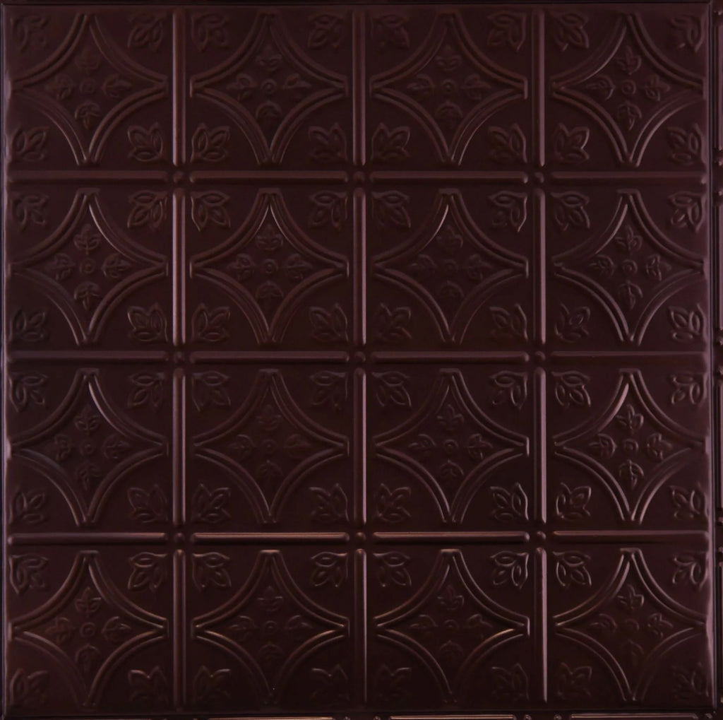 Metal Ceiling Tiles | Pattern 103 | FleurDeLis 6in - Maple Bronze - Metal Ceiling Express