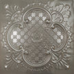 Pattern 104 Elegant Clover tin ceiling tile — Aluminum finish