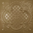 Pattern 104 Elegant Clover tin ceiling tile — Antique Brass finish
