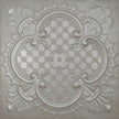 Pattern 104 Elegant Clover tin ceiling tile — Arctic Shimmer finish