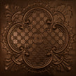 Pattern 104 Elegant Clover tin ceiling tile — Copper Vein finish