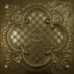 Pattern 104 Elegant Clover tin ceiling tile — Gold Vein finish