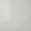Pattern 104 Elegant Clover tin ceiling tile — Matte White finish