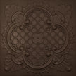 Pattern 104 Elegant Clover tin ceiling tile — Oil-Rubbed Bronze finish