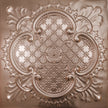 Pattern 104 Elegant Clover tin ceiling tile — Penny Pearl finish